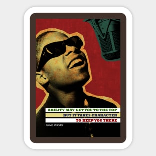 Stevie Wonder Inspirational Quote Sticker